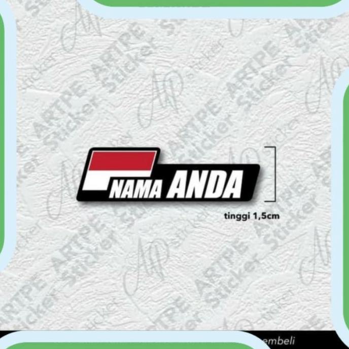 

(BISA COD) sticker nama bendera tinggi custom TERMURAH Kode 380