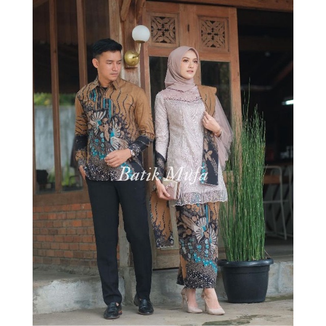 Couple VEKA Brown Kebaya Tunangan terbaru KEBAYA MODERN Kebaya wisuda kebaya batik couple