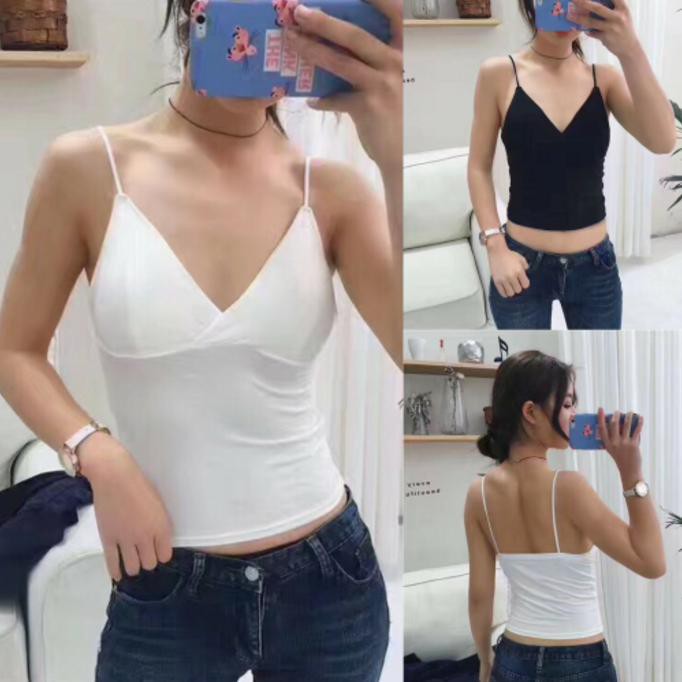 Tanktop Panjang Sexy Tank Top Busa Atasan Camisole Wanita Promo Terbaru