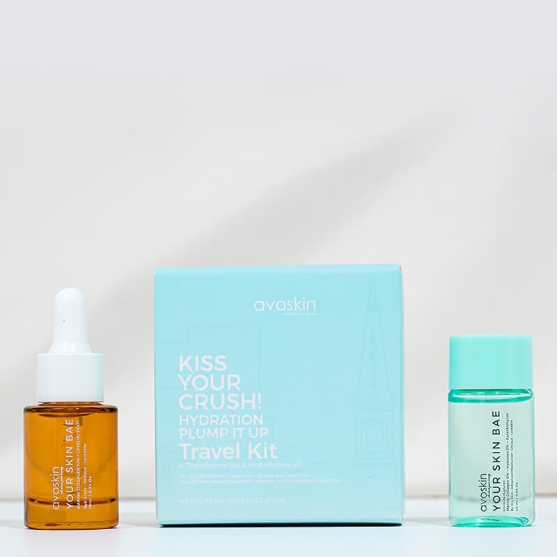 AVOSKIN Your Skin Bae Travel Kit Kiss Your Crush (Set Serum &amp; Toner) Marine Collagen Hyacross