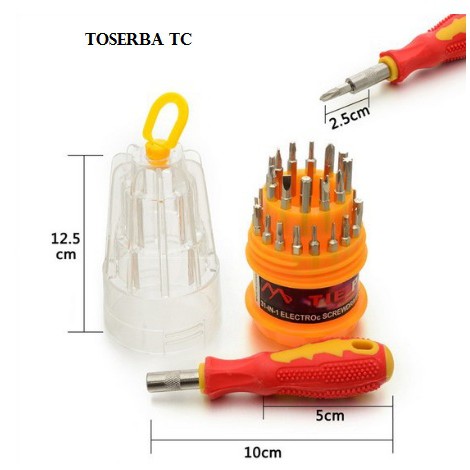 Obeng Set Telor Multi 31 in 1 MINI Lengkap Serbaguna