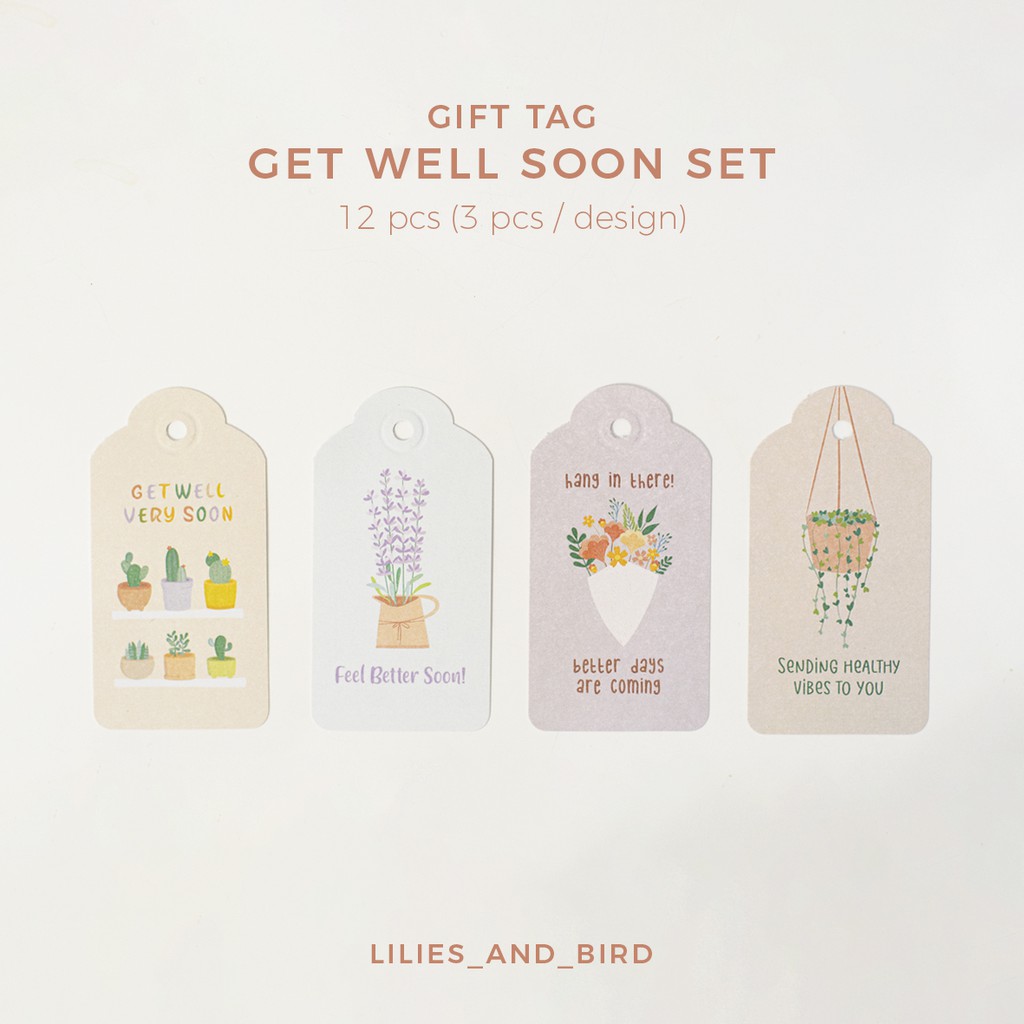 

Gift Tag Set | Get Well Soon Series