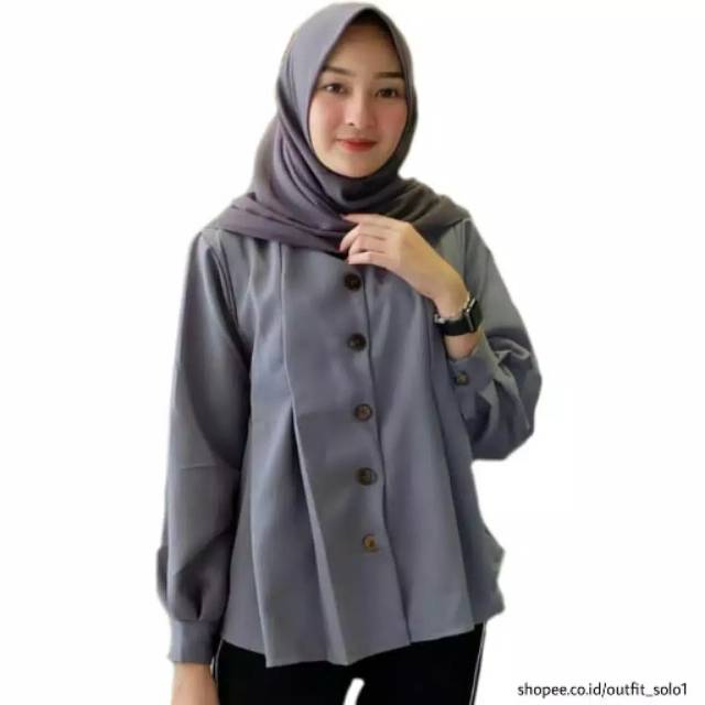 Outfit muslim baju atasan shamira blouse