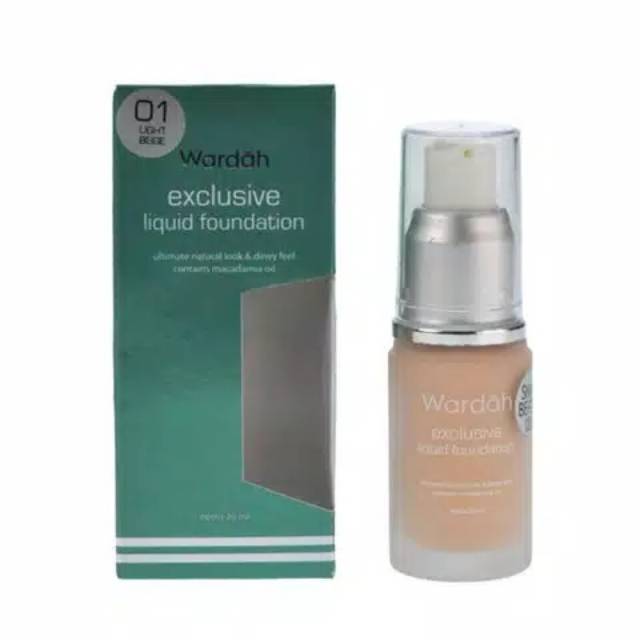 Wardah Exclusive Liquid Foundation 01 light beige