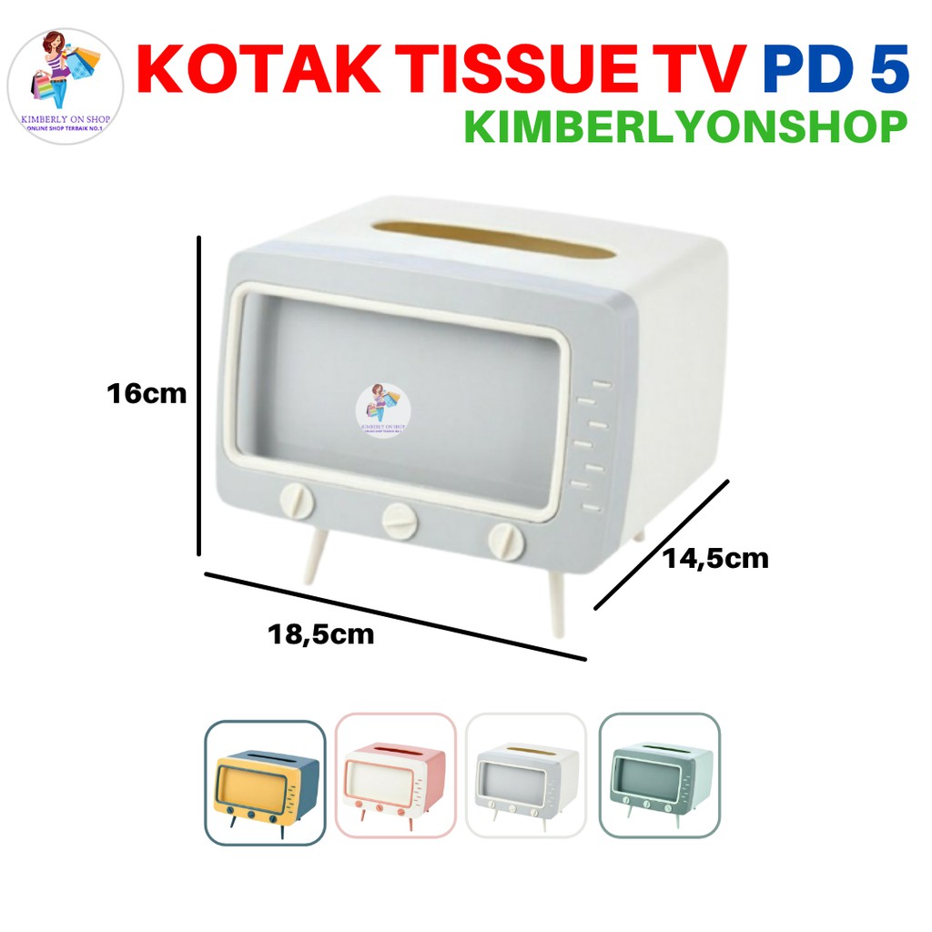 Kimberlyonshop Kotak Tisu Tempat Tissue Hp TV Portable Box Holder Hp