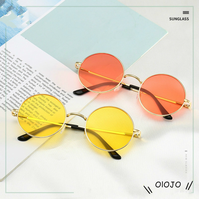 Kacamata Colorful Ocean Glasses Lens Sunglasses Alloy Frame Vintage Eyewear