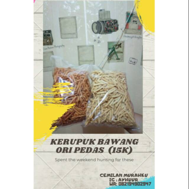 

Kerupuk Bawang Original Dan pedas
