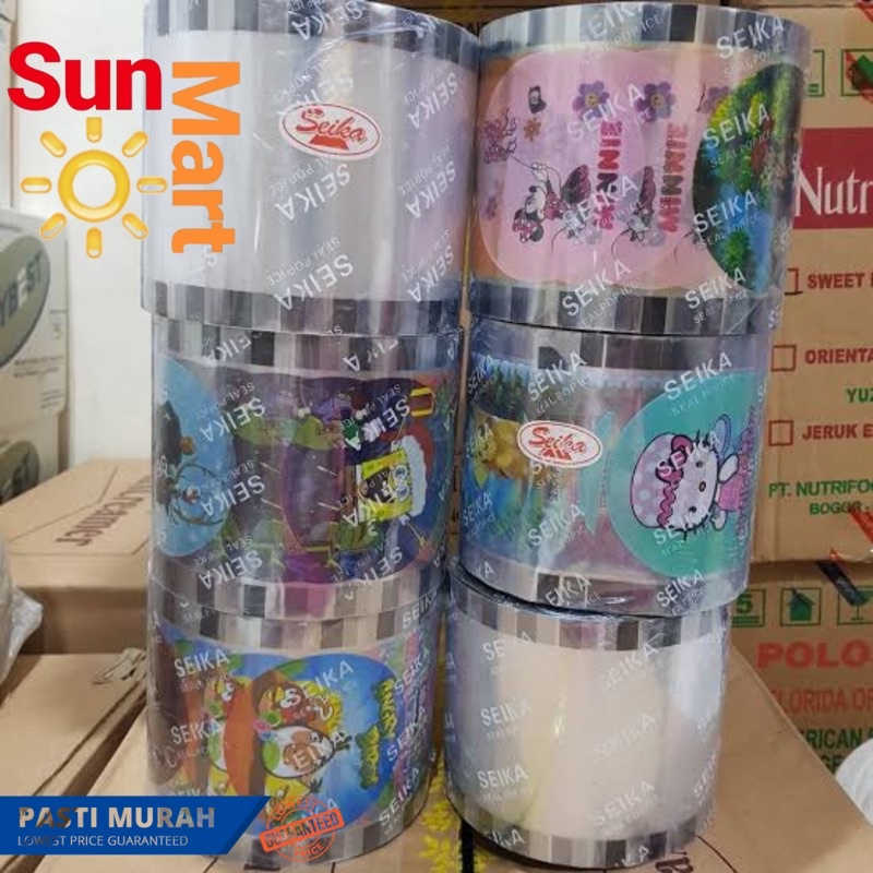 PLASTIK LID CUP SEALER CUP POLOS /KAREKTER BUAH / KARTUN PLASTIK SEAL