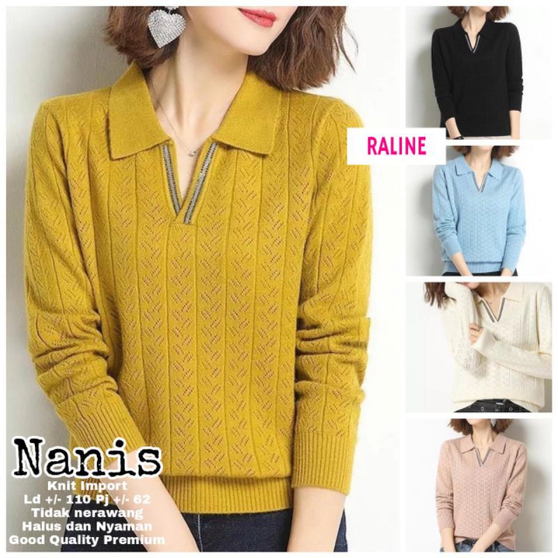 blouse Korea import sweater rajut nanis