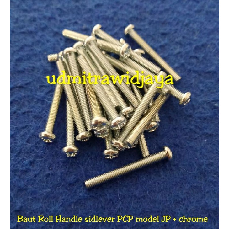 Baut Rol Handle sidlever pegangan kokang sedlever CNC chrome Grosir baut cancel kokang dan roll handle PCP galvanis model jp + 3x25