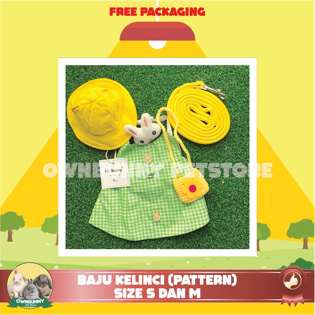 BAJU HEWAN KELINCI LUCU ACCESSORIES PAKAIAN KELINCI