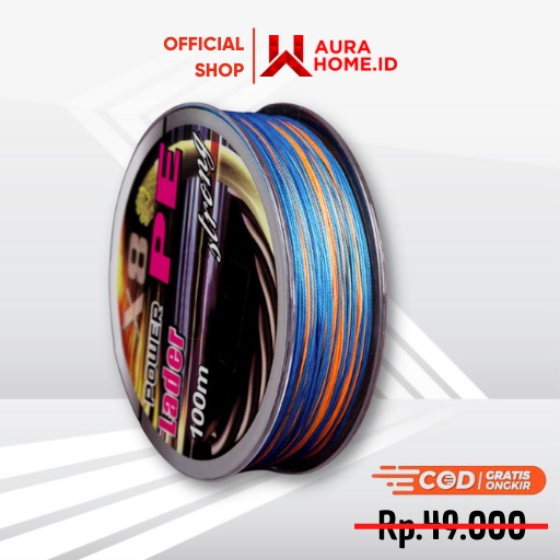 Zero Senar Benang Tali Pancing Super PE 8 Braid Line 100 Meter / Senar pancing PE Kuat Anti Keriting