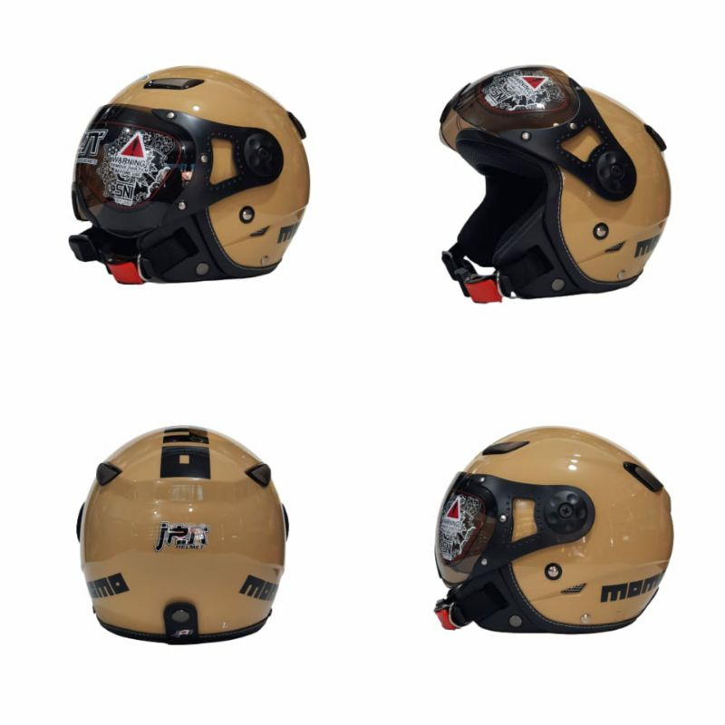 Helm Bogo Retro Jpn MOMO PILOT Cream Glossy