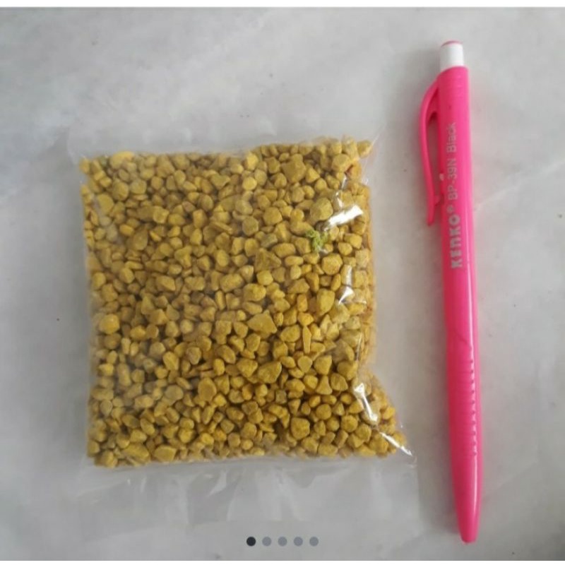kerikil hias warna kuning, isi 200 gram, pot 10, pot kaktus
