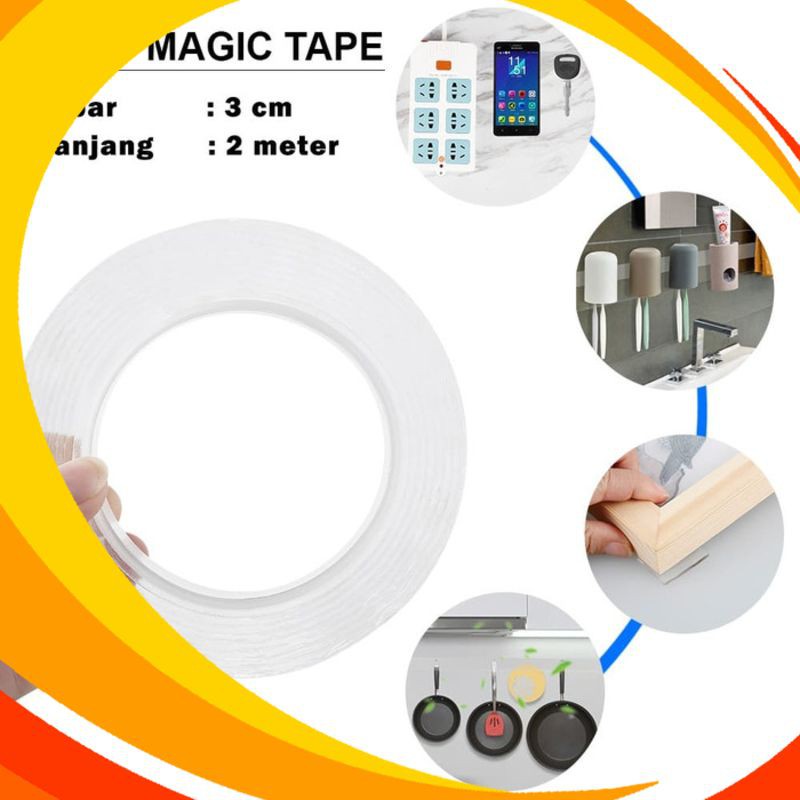 

Jual NANO MAGIC DOUBLE TAPE TAHAN AIR BENING ACRYLIC BISA DI CUCI 30MM X 2M Barang berkwalitas