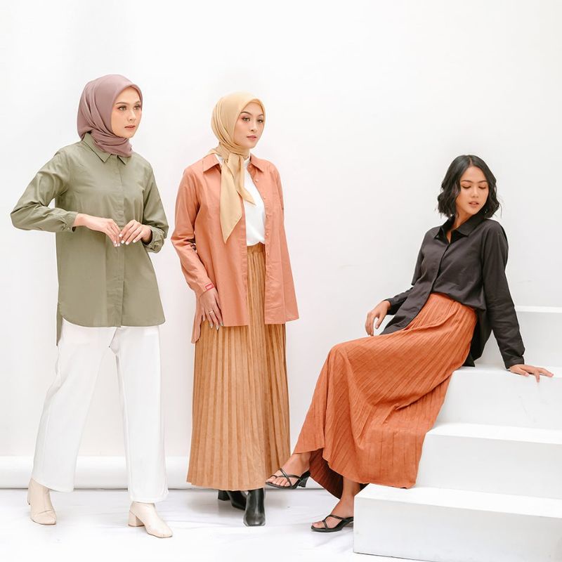 M Tunik Atasan Polos Dauky M Tunik Basic Katun Paris