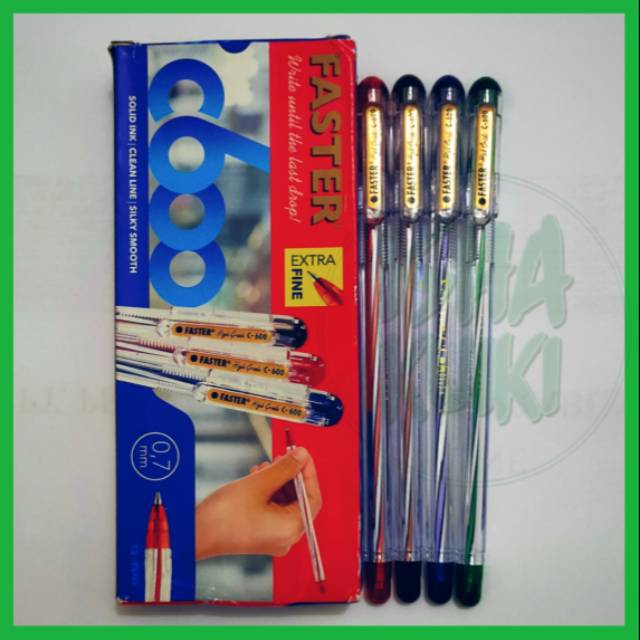 

Pulpen Faster C600 - 0,7 mm (Tinta Hitam)