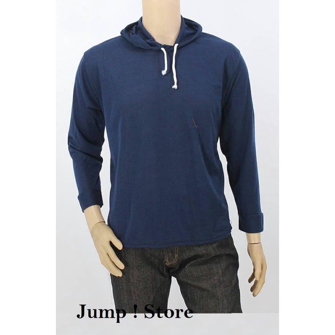 Kaos lengan panjang bertopi/kaos tani/Kaos Polos lengan panjang