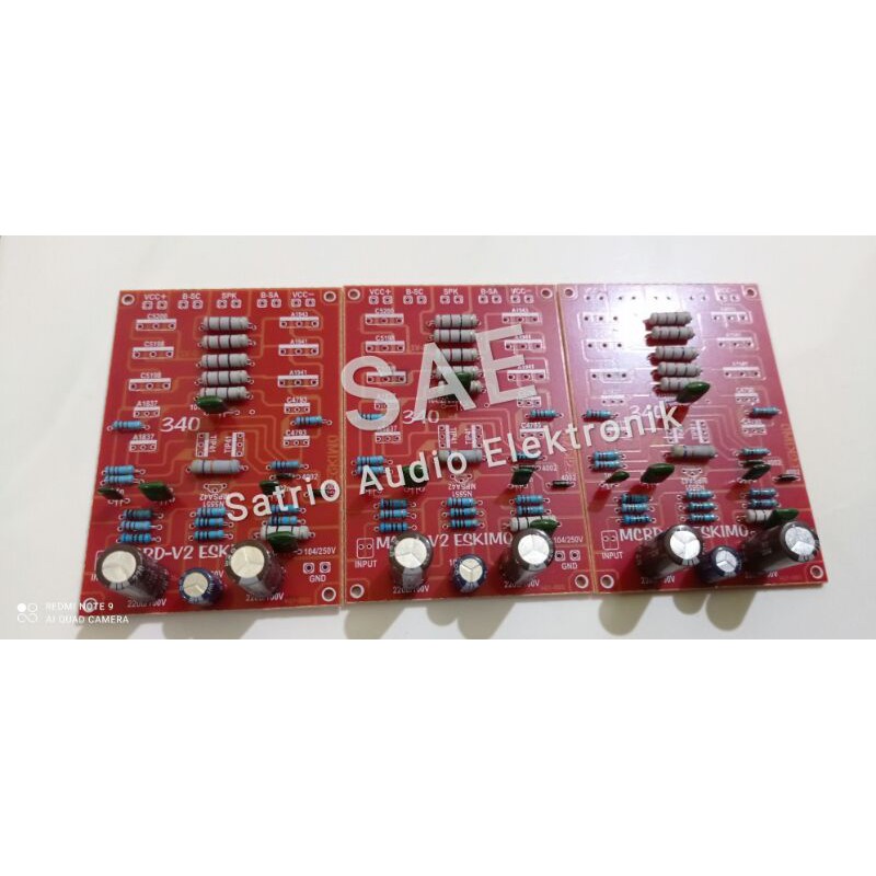 PCB Driver mcrd by SAE plus komponen tanpa Transistor, bonus 100uf(50v/63v),2 biji elco 220uf/100v