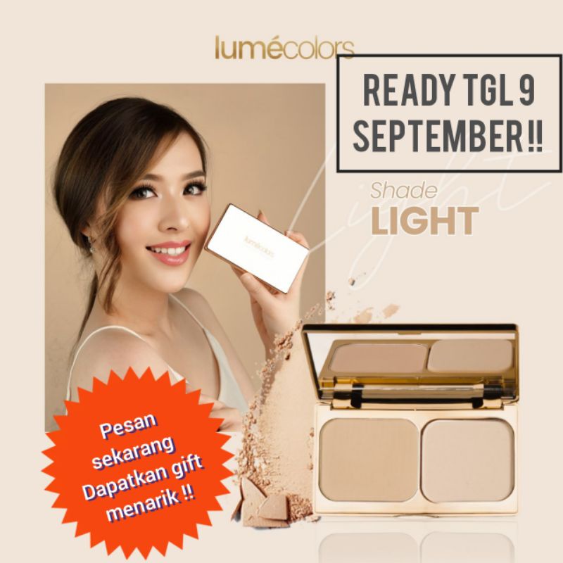 Lumecolors Compact powder Shade LIGHT bedak two way cake