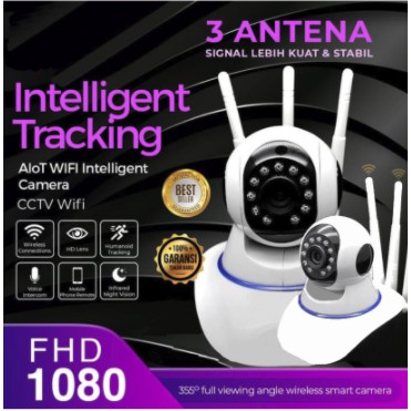 IP Kamera CCTV Yoosee / V380 Wireless IP Camera HD 10800P 3 Antena - Putih