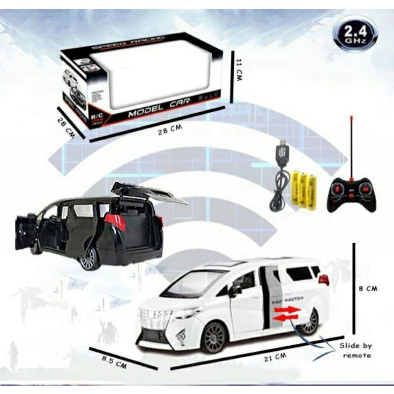 Mainan Mobil Alphard Remote Control Bisa Cas