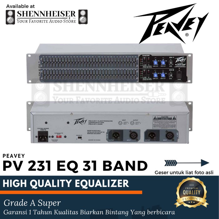 Equalizer PEAVEY PV 231 EQ Dual 31 Band
