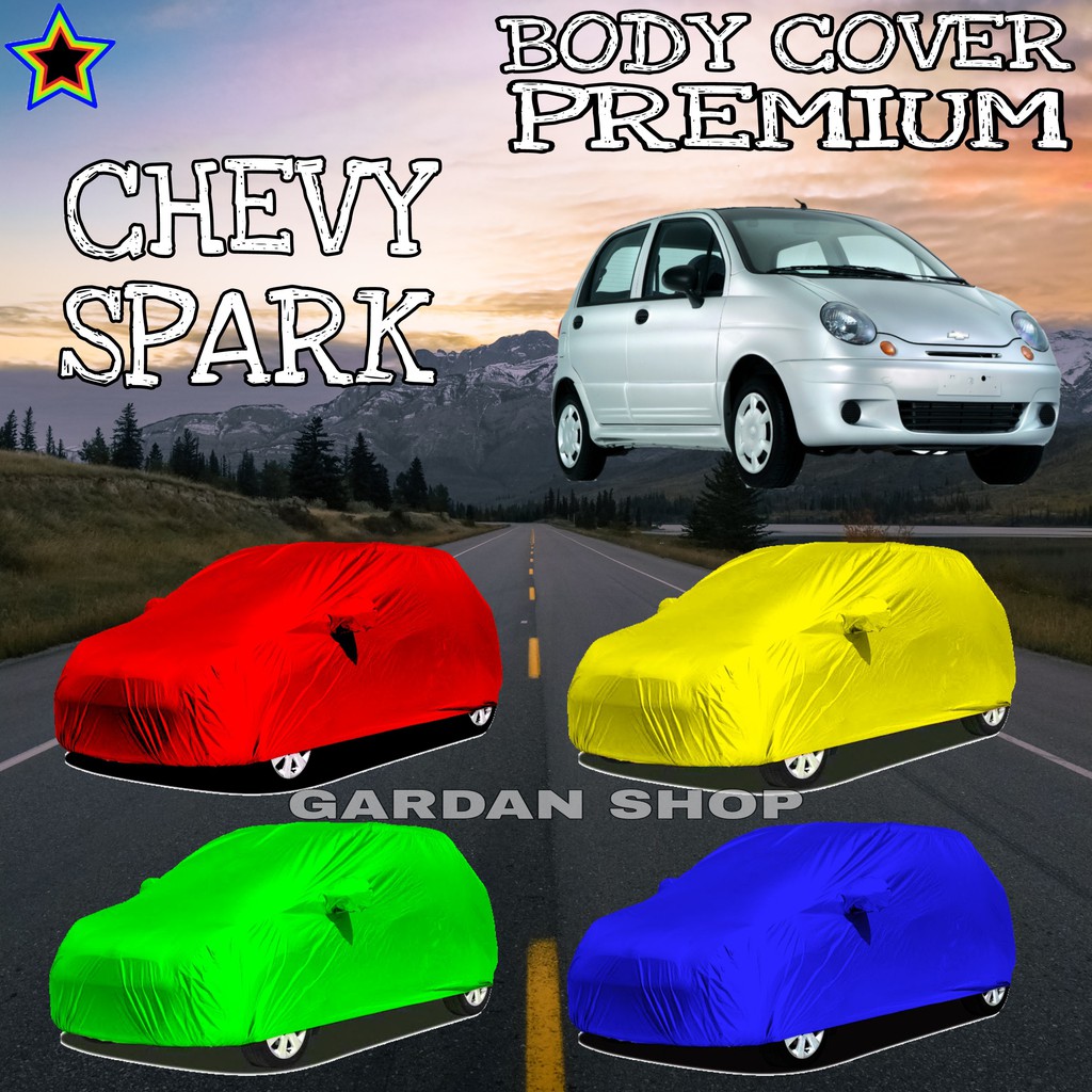 Sarung Mobil CHEVY SPARK Polos WARNA Body Cover Chevy PREMIUM