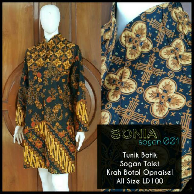 Tunik Batik Sogan Colet