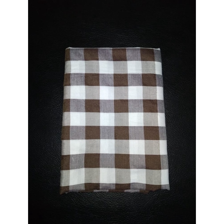 Kain Kotak-kotak Gingham CATUR / 3 cm Lebar 150 cm/1,5 Meter HARGA 1 ROLL  Bahan Katun Polyester Kain Estetik Gaya Korea