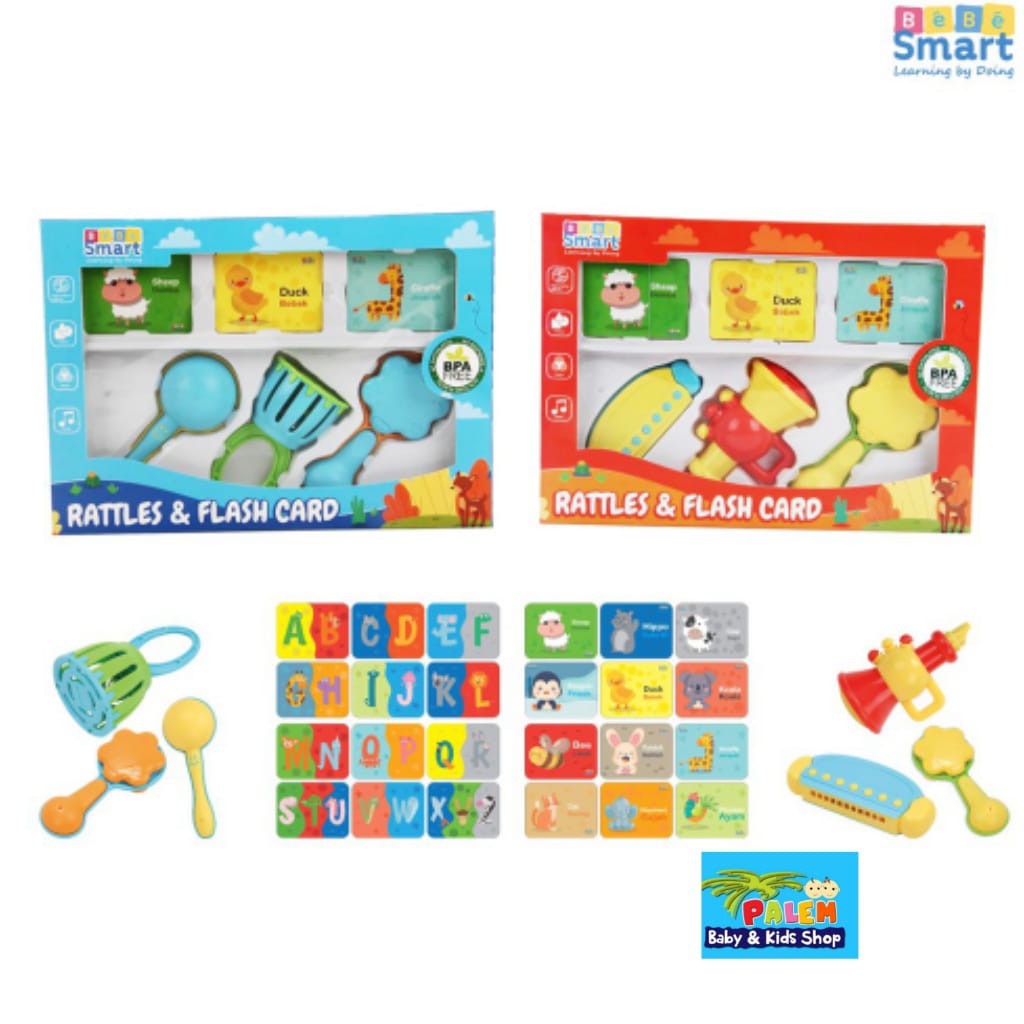 bebe smart - rattles &amp; flash card/ mainan anak 0m+