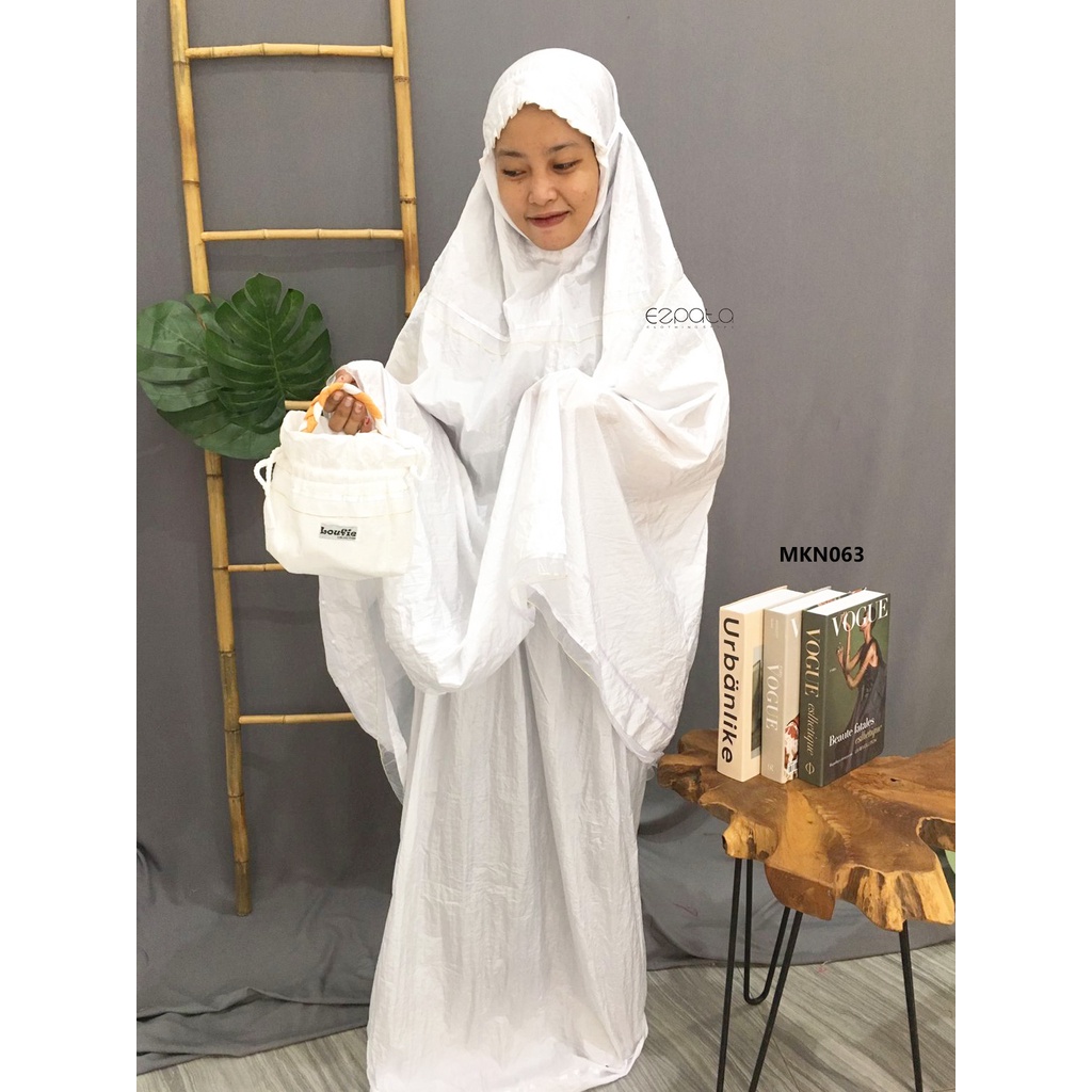 Ezpata Mukena Parasut Dewasa Tebal dan Premium Putusan Bahan Parasit Adem dan Halus Motif Polos Free Tas Mukena Cantik