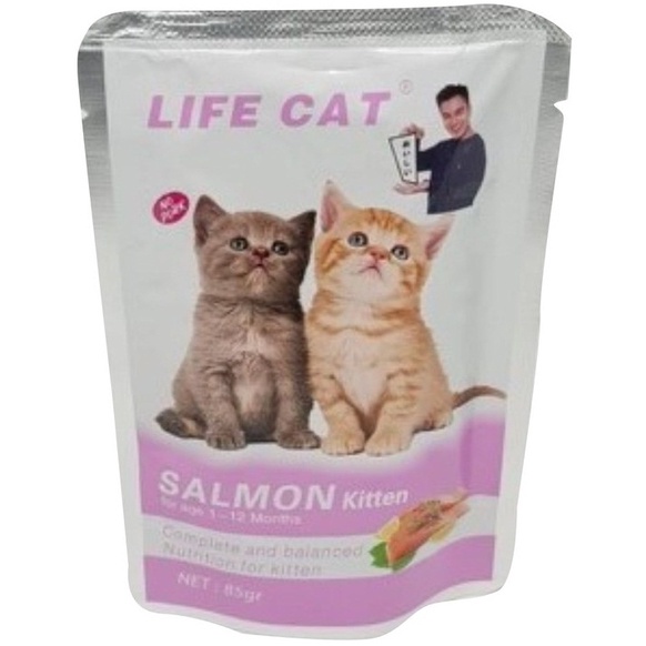 Makanan Kucing Basah Life Cat Pouch 85Gr Free Vitamin Wet Food