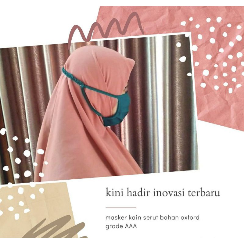 (COD) Masker tali karet serut kombinasi / masker nyaman / masker serut
