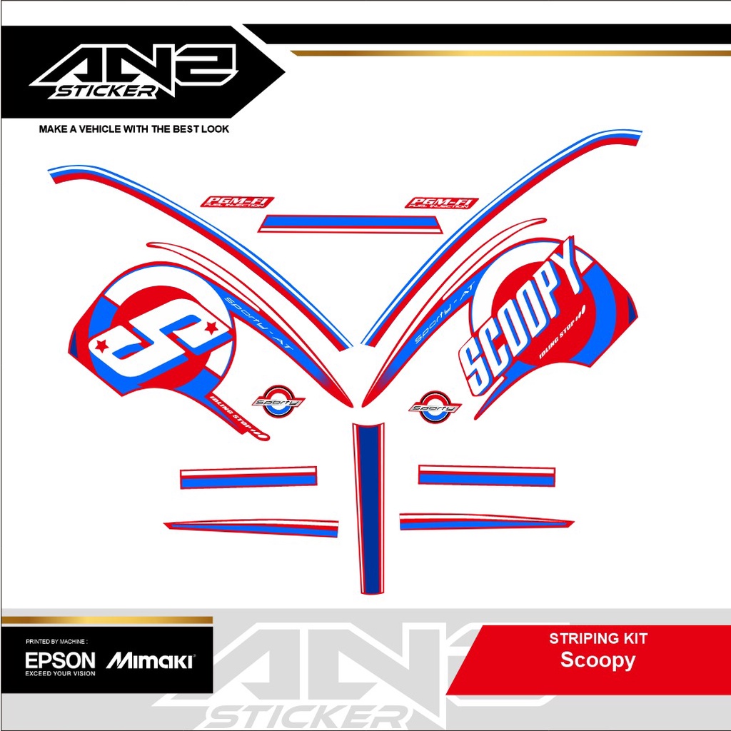 STRIPING SCOOPY FI 2015 ORI STIKER VARIASI SCOOPY FI LIST ORI 2015