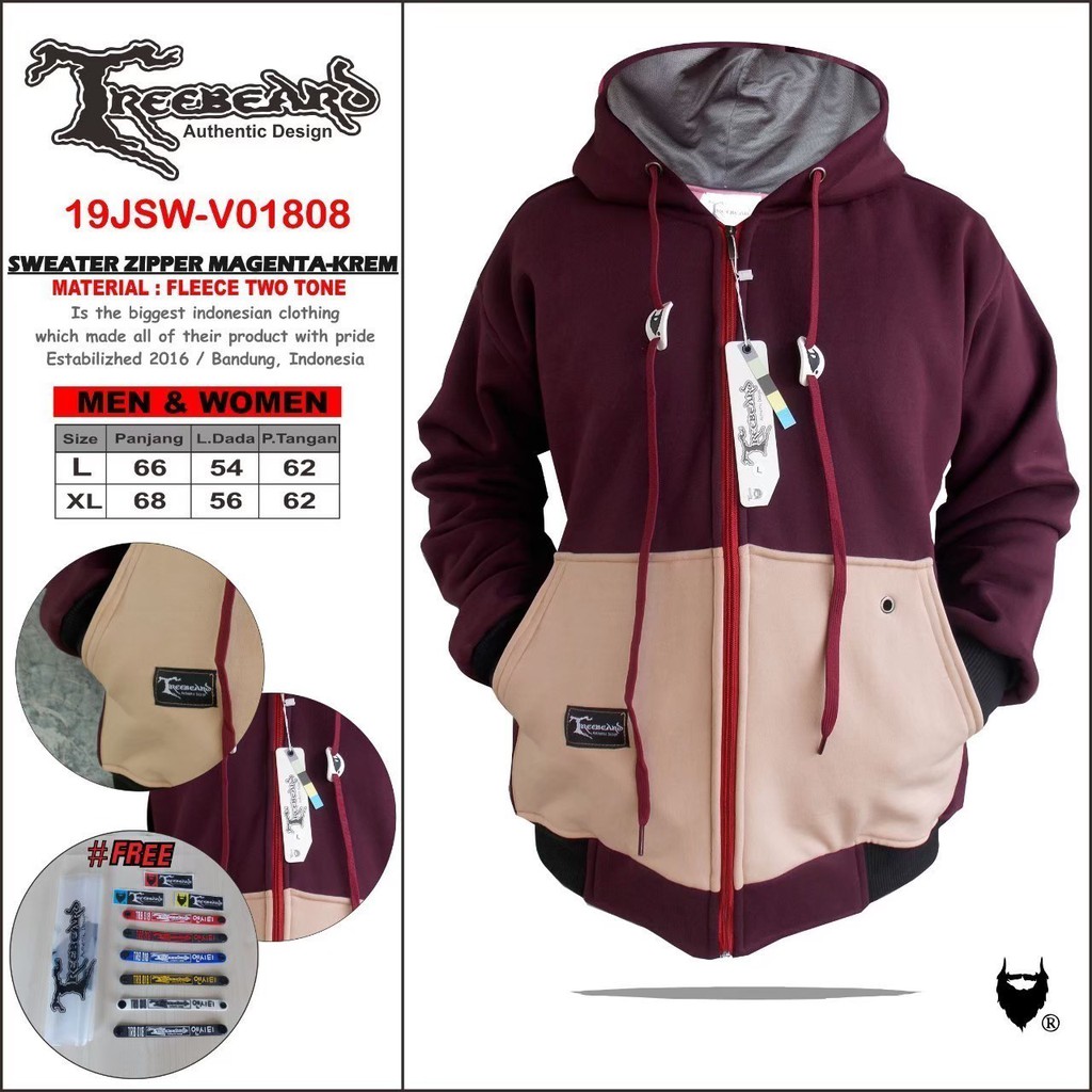 TERLARIS ! ORIGINAL TREEBEARD Jaket Pria Hoodie Sewater Pria Zipper Premium