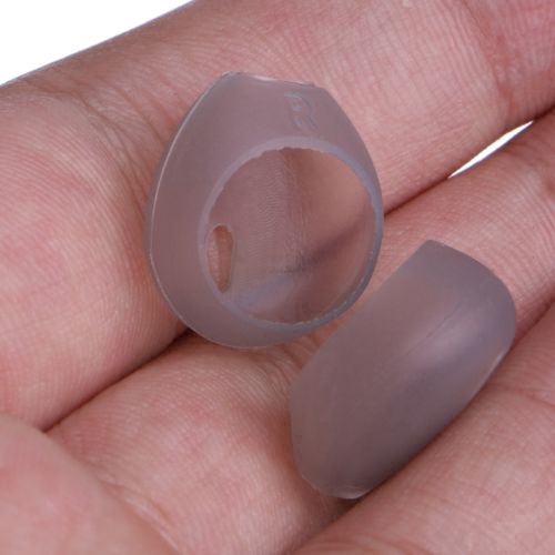 1pasang Non-Slip Olahraga Bening Untuk Airpod In-Ear Earbuds Airpods Silicone Ear Tips Headphone Case Nyaman Silico Ear Pads Penutup Headset