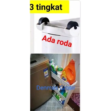 (COD) RAK TROLY 4 SUSUN /Rak Susun Ada Roda / Rak Sisipan