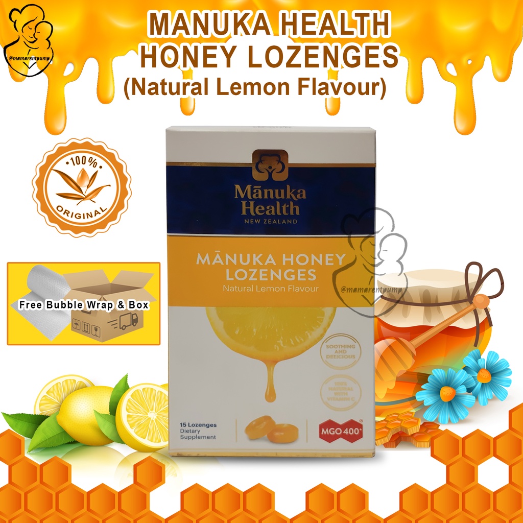 BPOM Manuka Health Lozenges Manuka Honey MGO 400+ Permen Madu