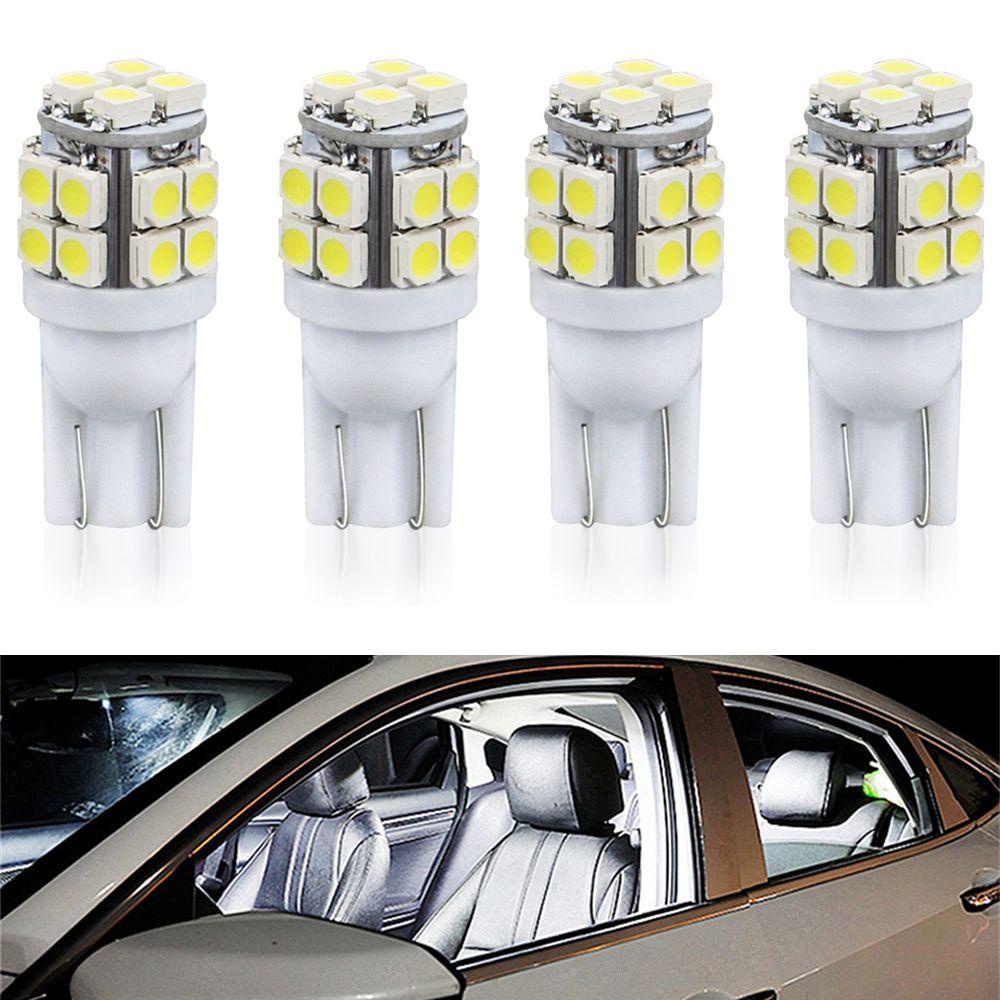 Top 4Pcs Lampu Plat Nomor 4Pcs Bohlam Lampu3528 20SMD 12V LED Dome Map