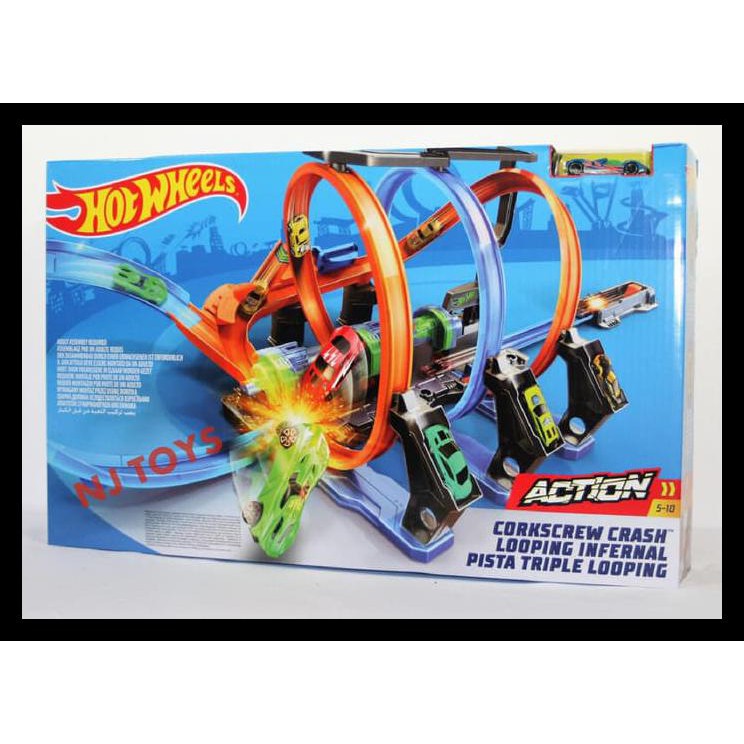 hot wheels corkscrew crash target