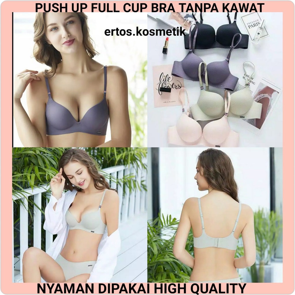 JUTSYLE PUSH UP SEAMLESS CUP BRA BH TANPA KAWAT HIGH QUALITY