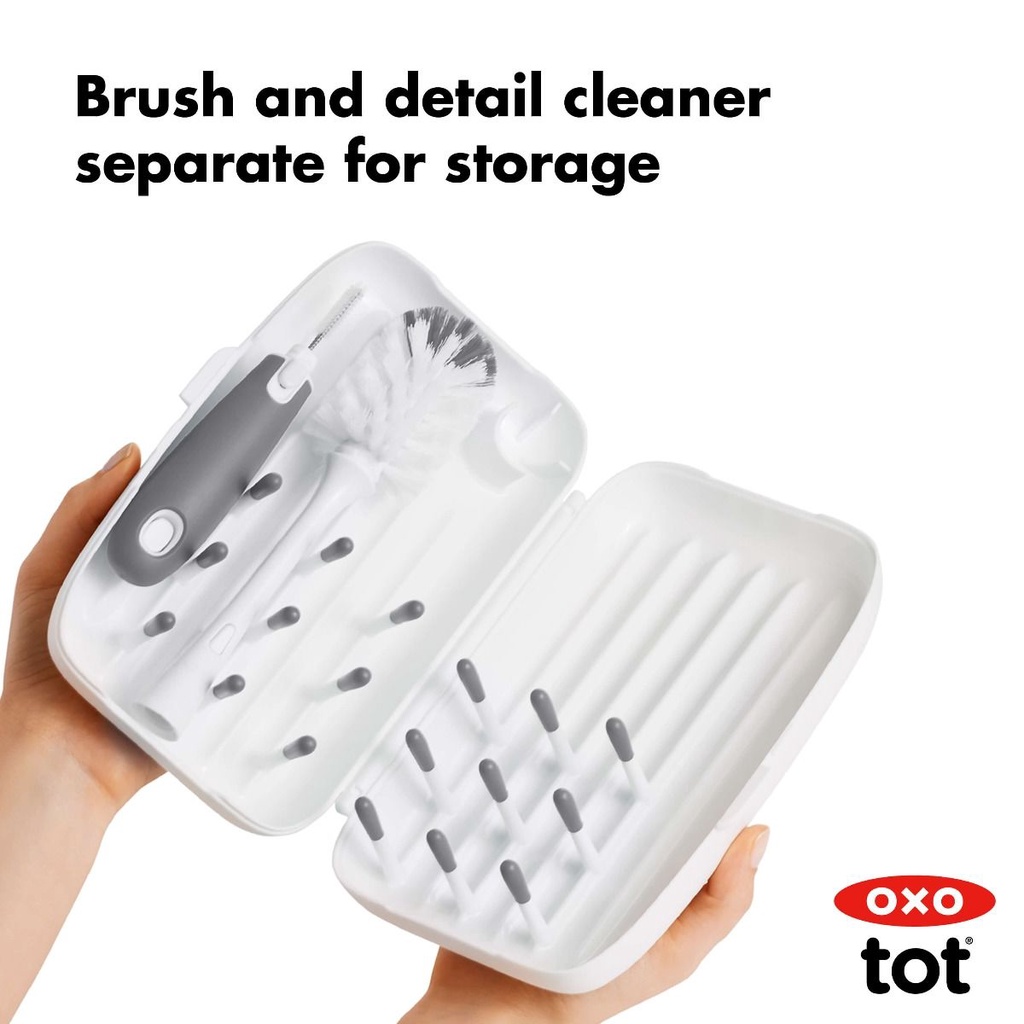 Oxo Tot On-the-Go Drying Rack &amp; Bottle Brush | Rak Botol