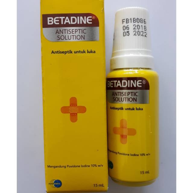 BETADINE SOL 15ML OBAT MERAH ANTISEPTIK LUKA POVIDONE IODINE