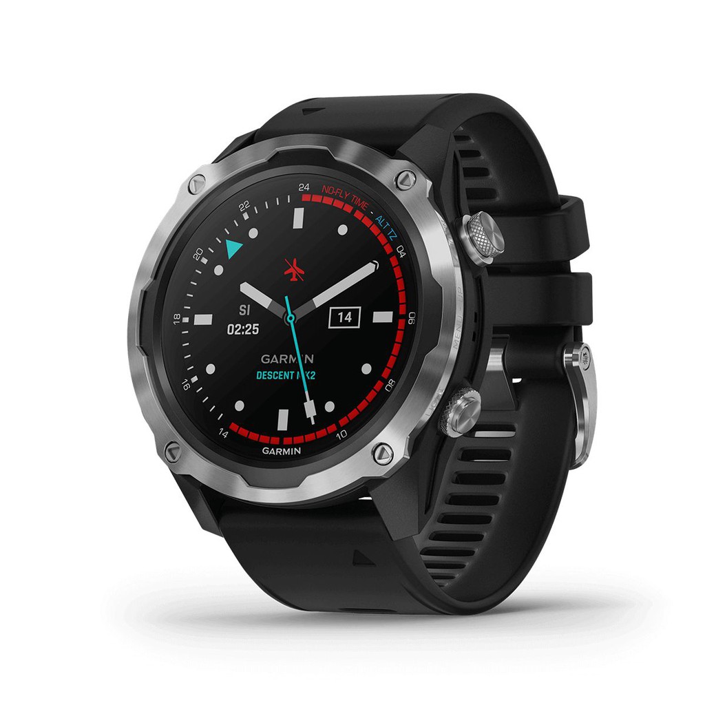 Garmin Descent Mk2 Stainless Steel with Black Band Garansi Resmi TAM 2 Tahun