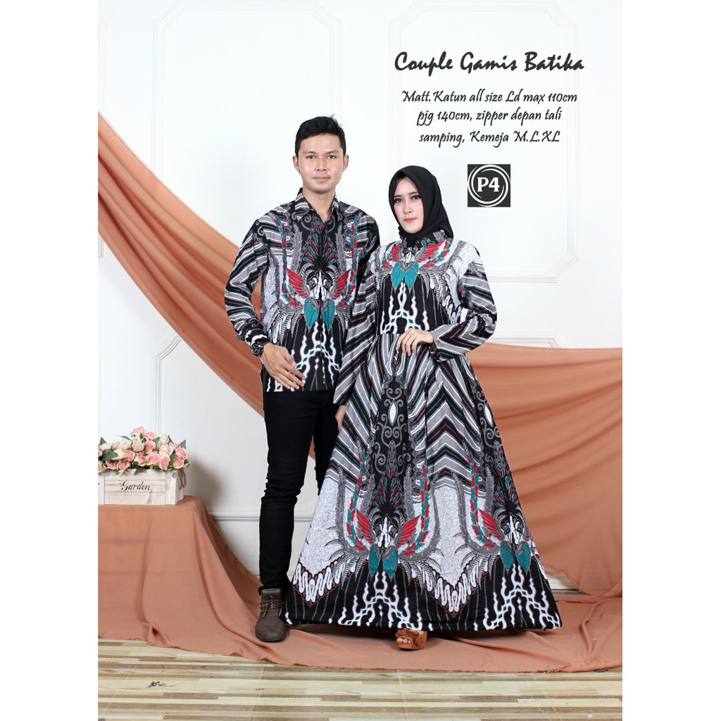 GROSIR BATIK COUPLE GAMIS BATIKA