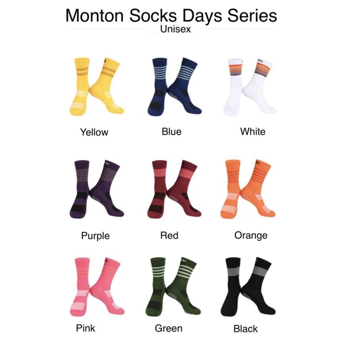 Skull Monton Cycling Socks Day Series / Kaos Kaki Sepeda Skull Monton