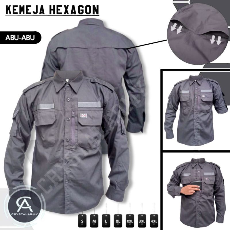 kemeja tactical terbaru hexagon / kemeja tactical outdoor /  kemeja lapangan