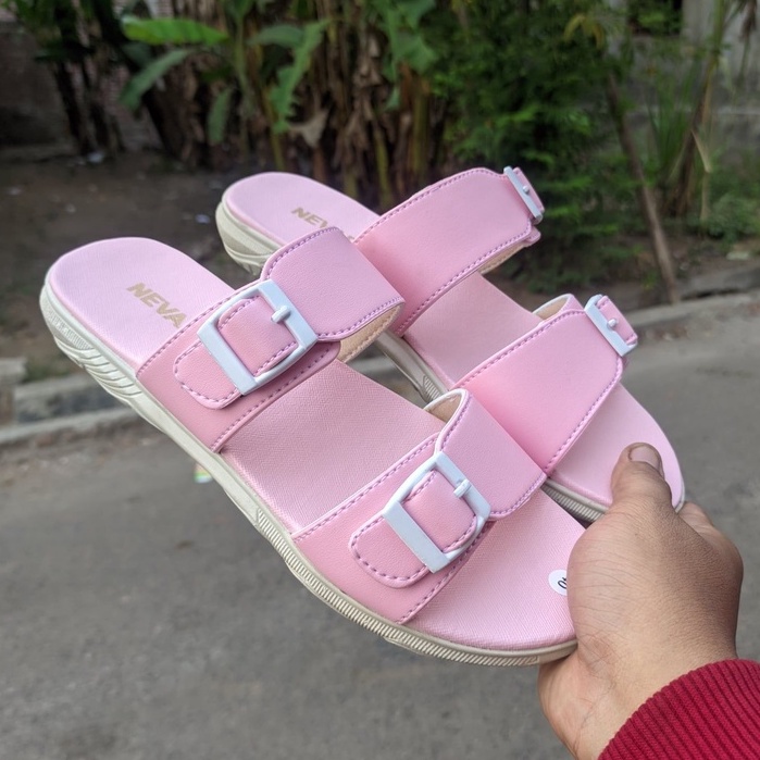 SAKAKI - Sandal Wanita Model Double Strap Sendal Tali Cewek Kekinian