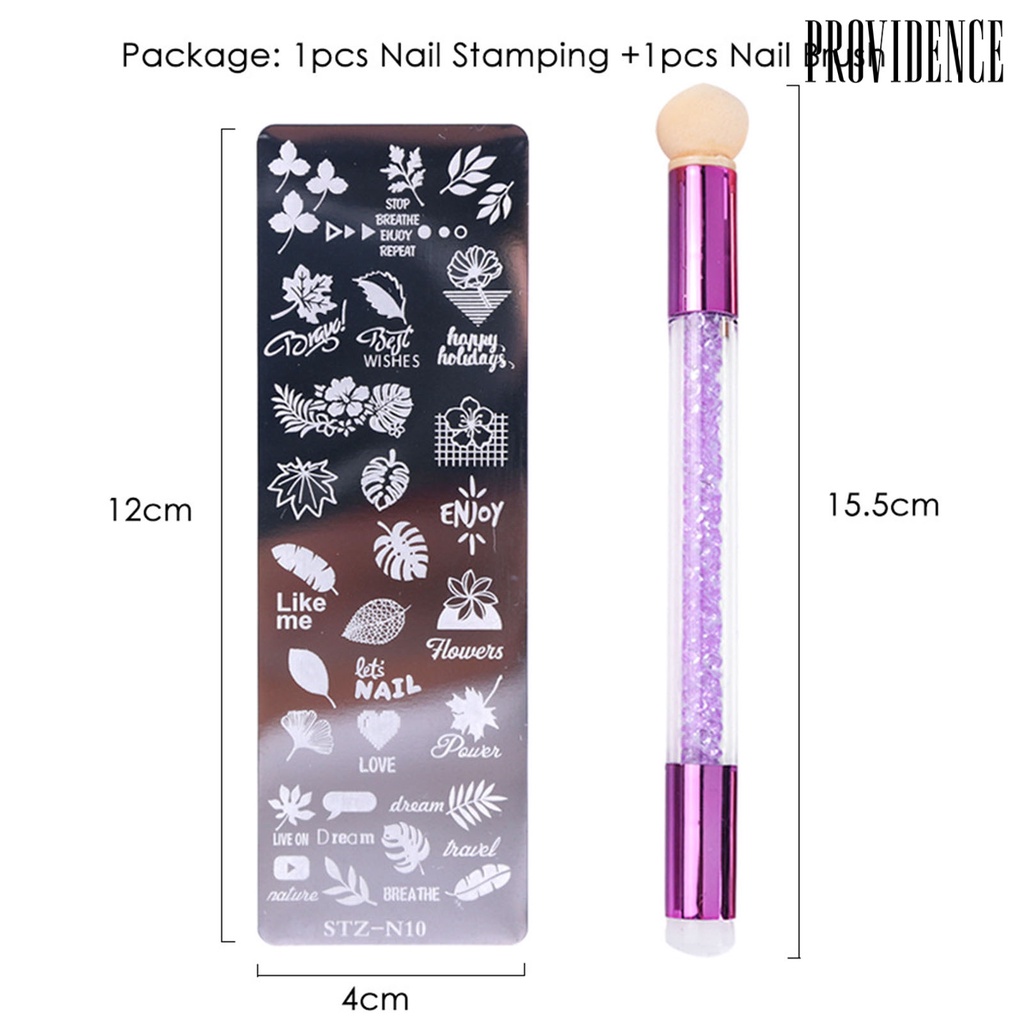 Providence 1Set Nail Stamping Plate Exquisite Pattern Shiny Effect DIY Nail Transfer Print Template for Makeup